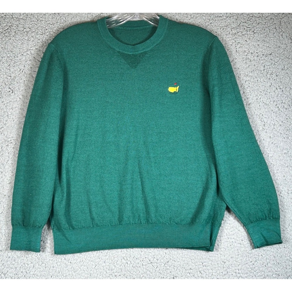Masters Tournament Superfine Merino Wool Crew Neck Sweater Mens Size Medium Rare